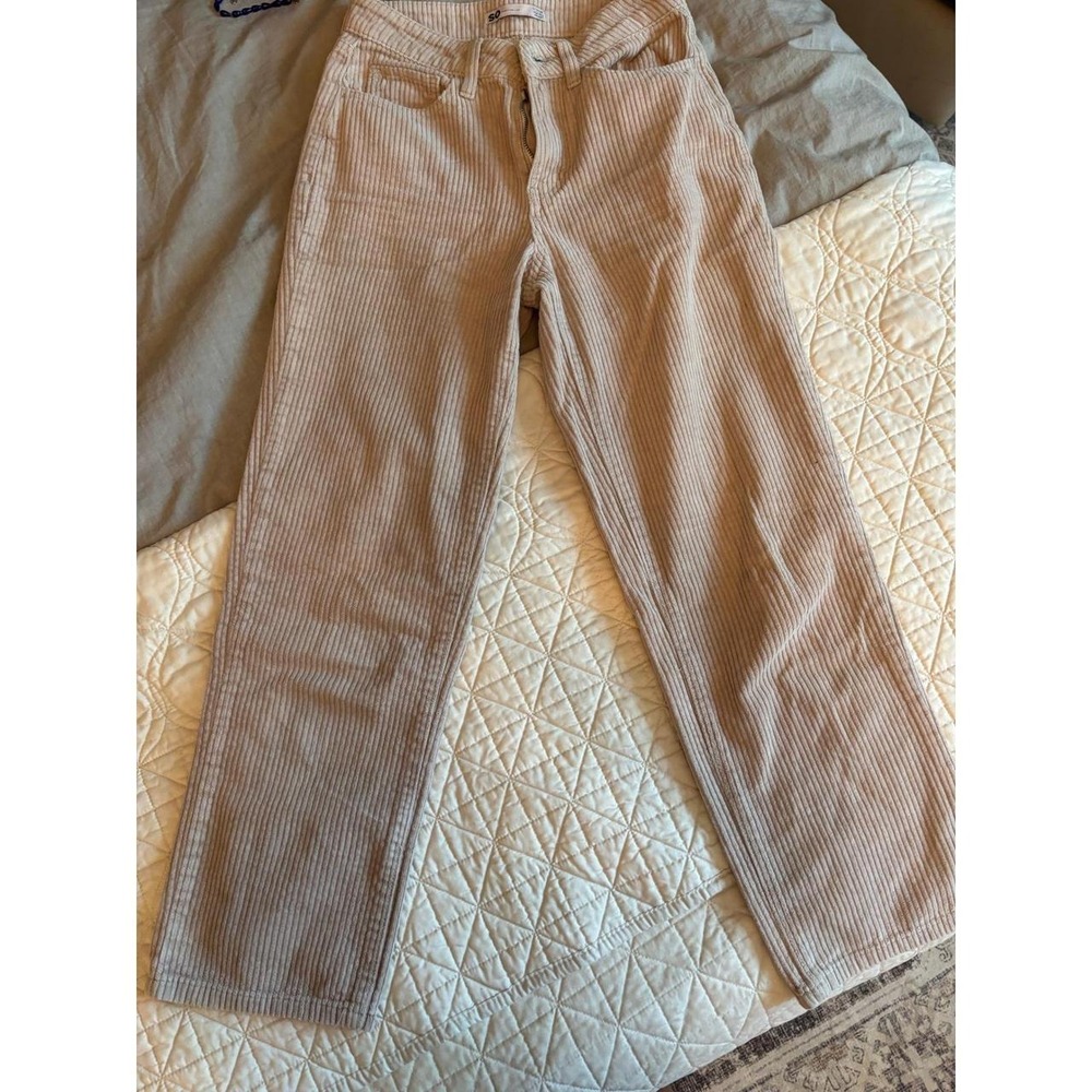 SO Goods For Life Tan Corduroy Pants High Rise Straight Leg Beige Women 1/25W